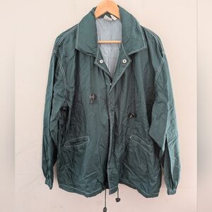 Vintage Gap 90s Green Anorak Utility Rain Jacket Size M